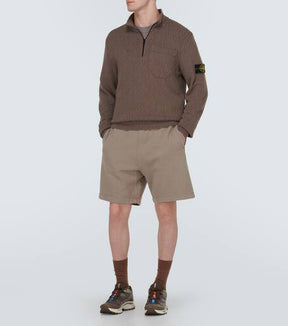 Cotton fleece shorts