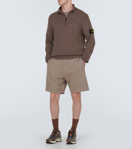 Cotton fleece shorts