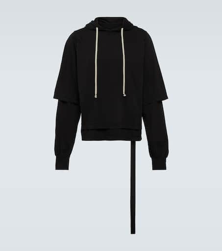 Hustler cotton jersey hoodie
