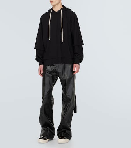 Hustler cotton jersey hoodie