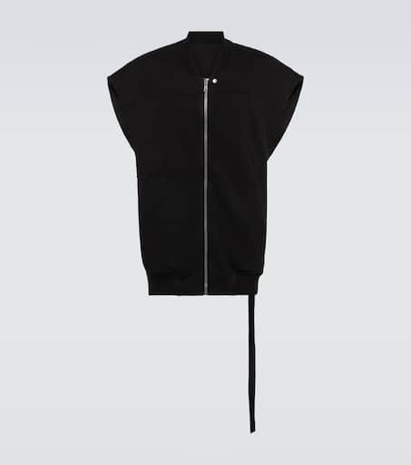 Oversized cotton jersey vest