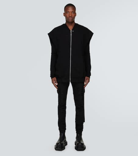 Oversized cotton jersey vest