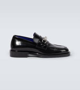 Embellished leather loafers