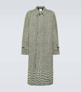 Checked silk and cotton-blend car coat