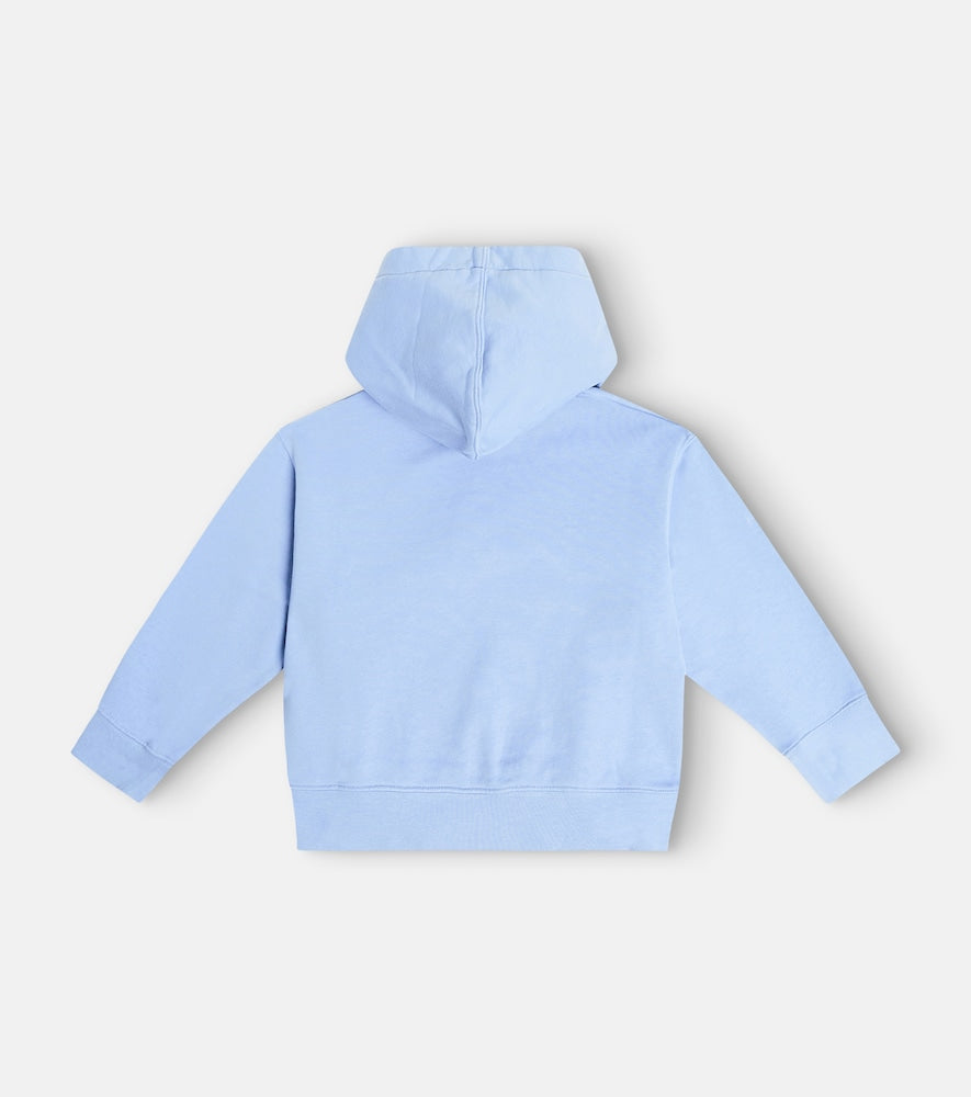 Logo cotton jersey hoodie