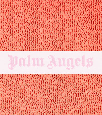 Logo one-shoulder swimsuit