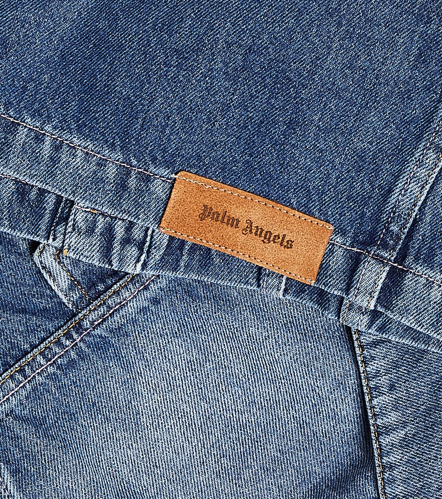 Logo cropped denim jacket