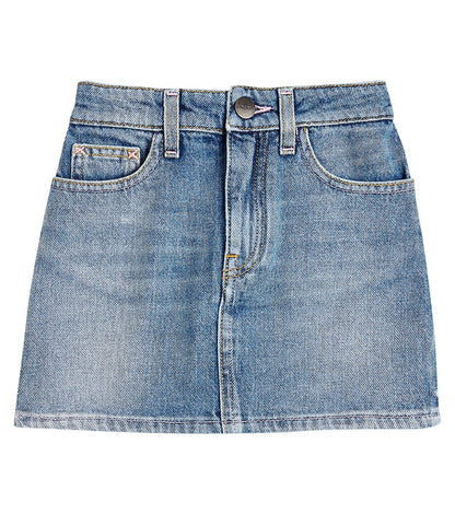 Logo denim skirt