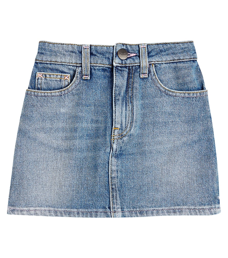 Logo denim skirt