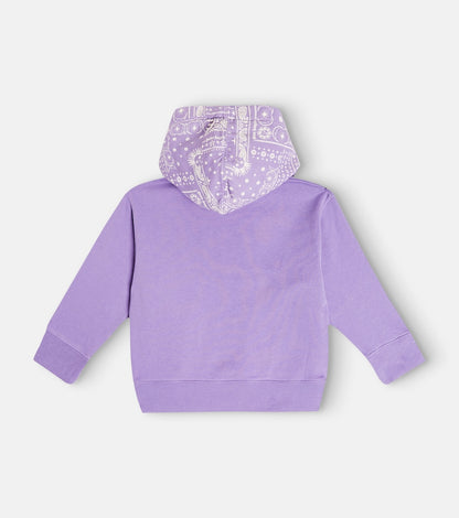 Paisley cotton jersey hoodie