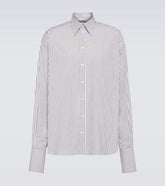 Striped cotton poplin shirt