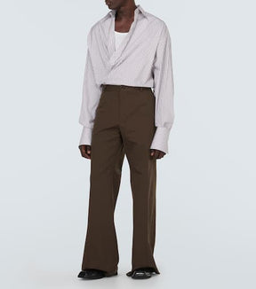 Striped cotton poplin shirt