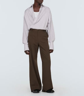 Cotton wide-leg pants