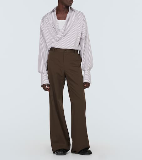 Cotton wide-leg pants