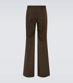 Cotton wide-leg pants