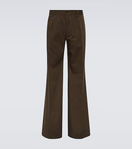 Cotton wide-leg pants