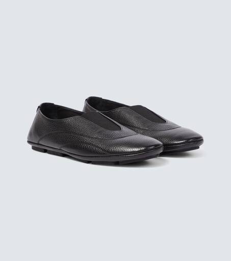 Leather flats