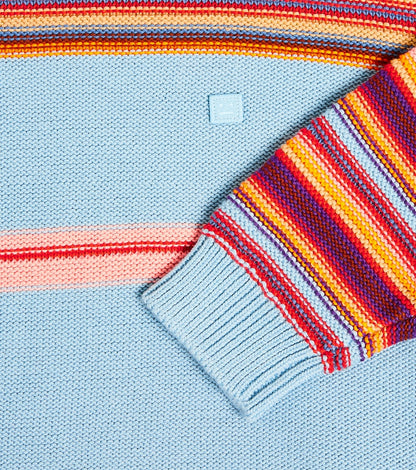 Face Logo striped cotton sweater