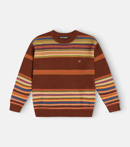Face Logo striped cotton sweater