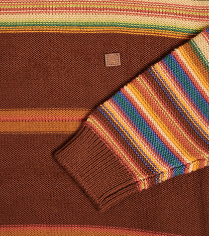 Face Logo striped cotton sweater