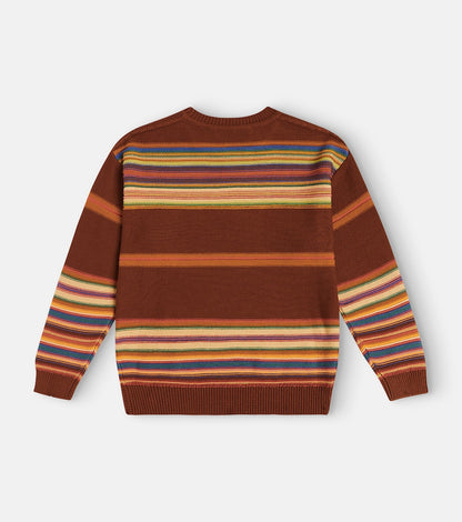 Face Logo striped cotton sweater