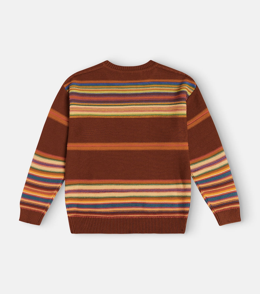 Face Logo striped cotton sweater