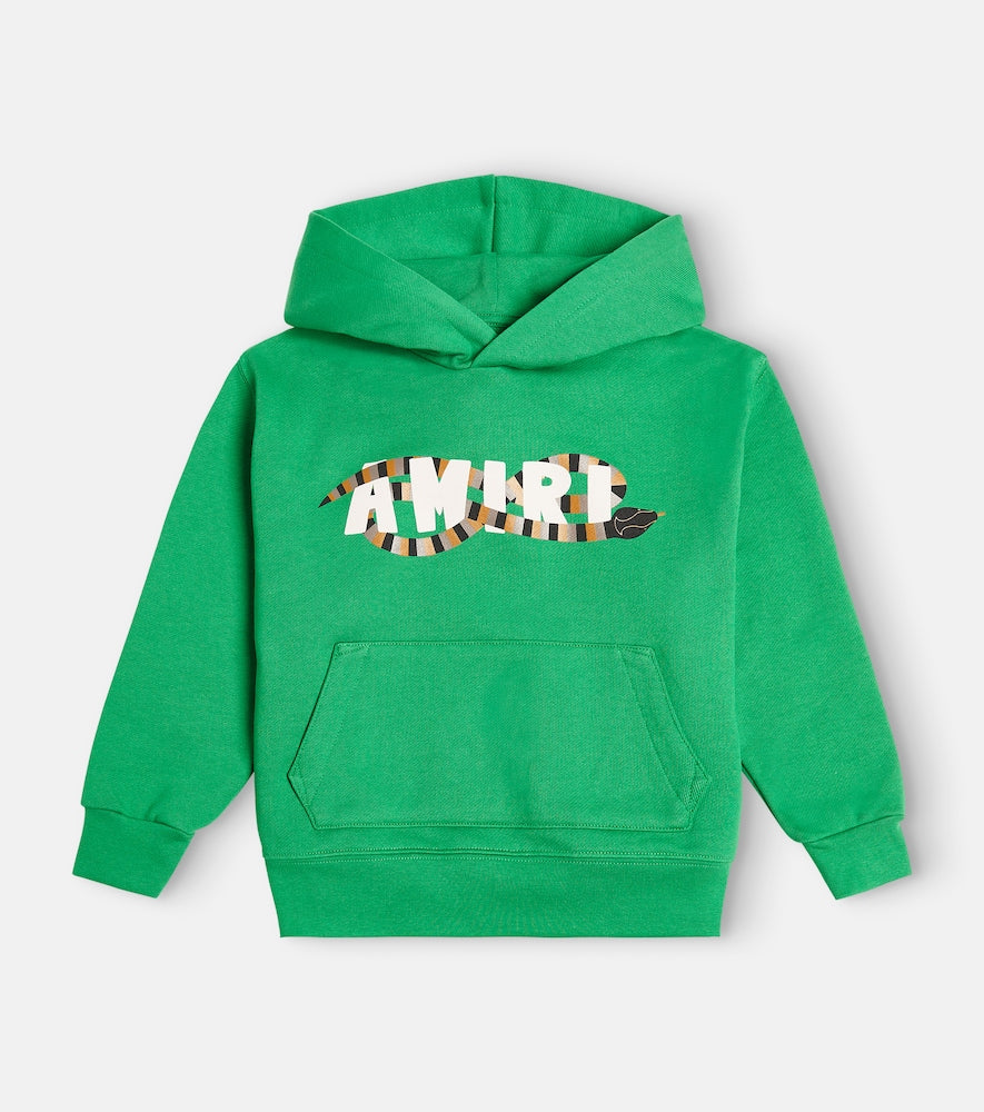 Logo cotton jersey hoodie