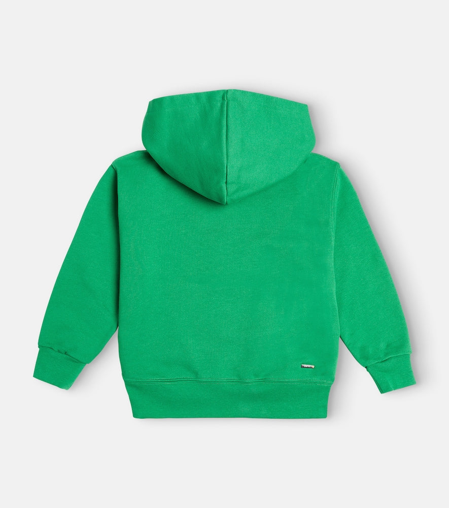 Logo cotton jersey hoodie