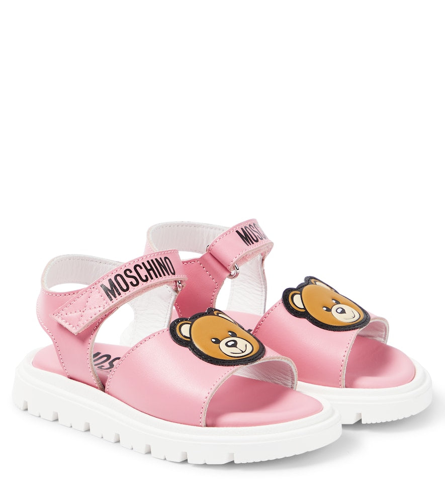 Teddy Bear leather sandals