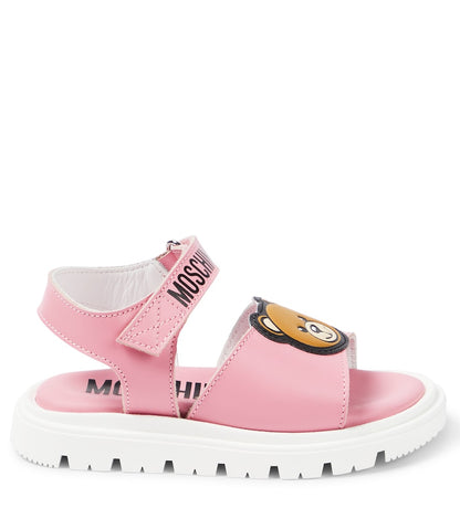 Teddy Bear leather sandals