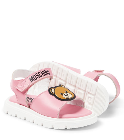 Teddy Bear leather sandals