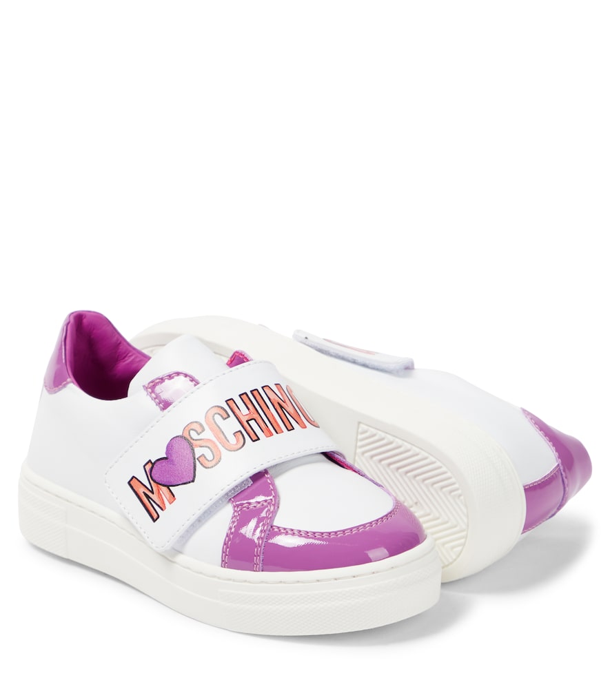 Logo leather sneakers