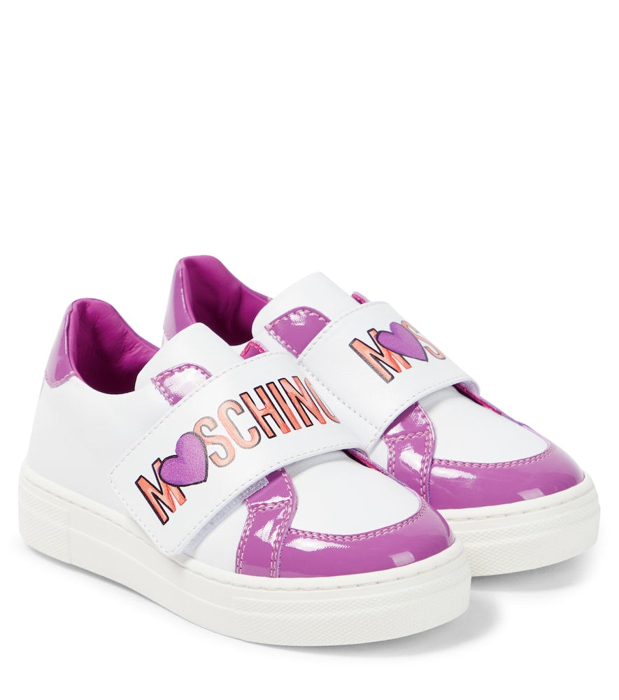 Logo leather sneakers