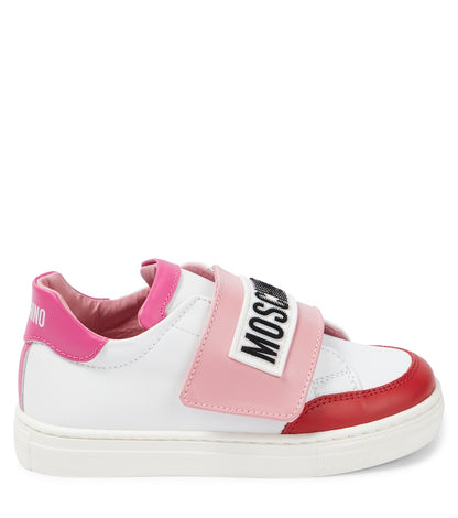 Logo leather sneakers