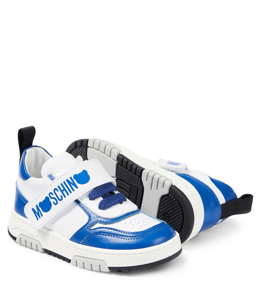 Logo leather sneakers