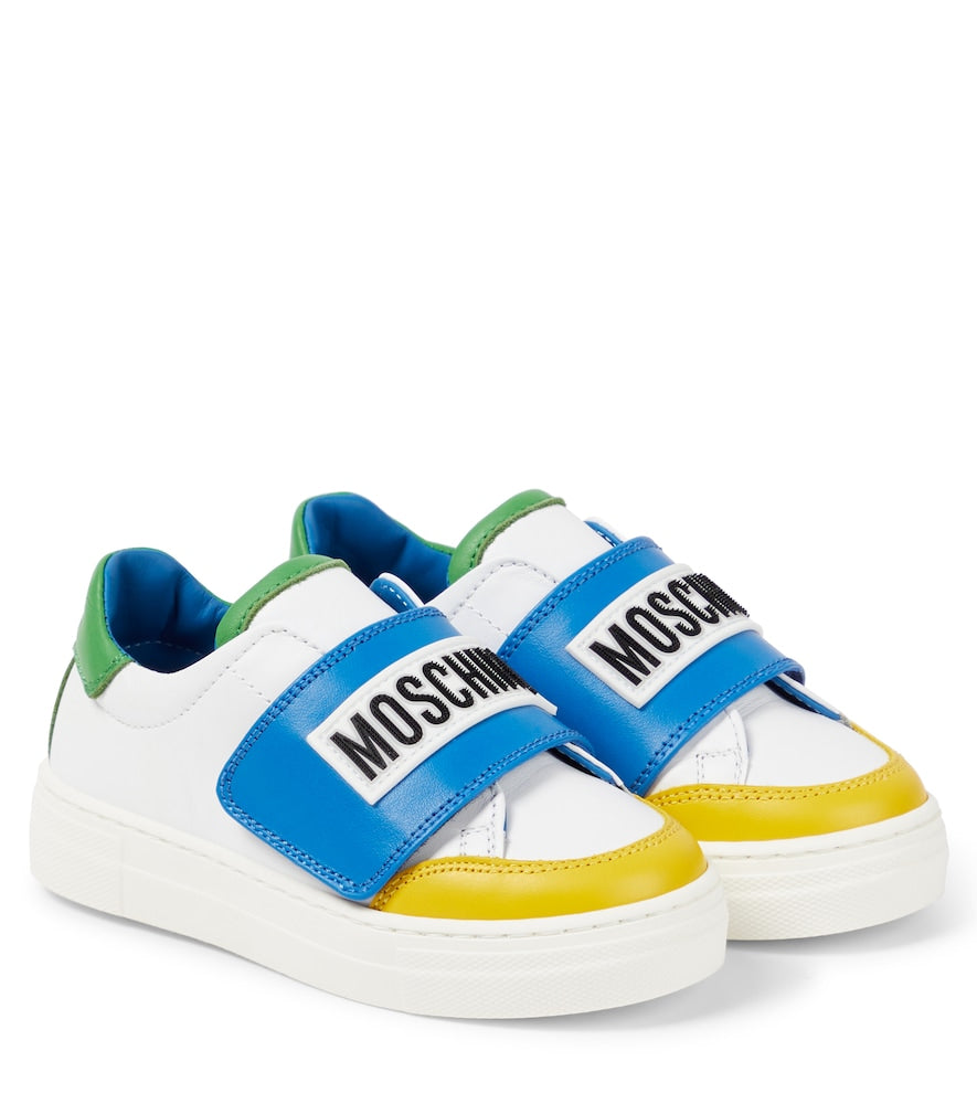 Logo leather sneakers