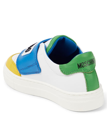 Logo leather sneakers