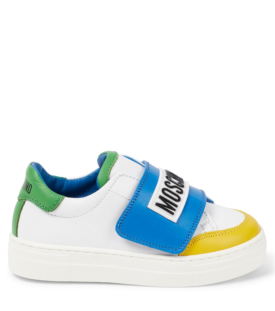 Logo leather sneakers