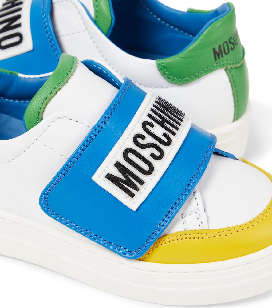 Logo leather sneakers