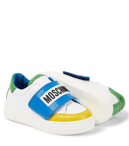 Logo leather sneakers