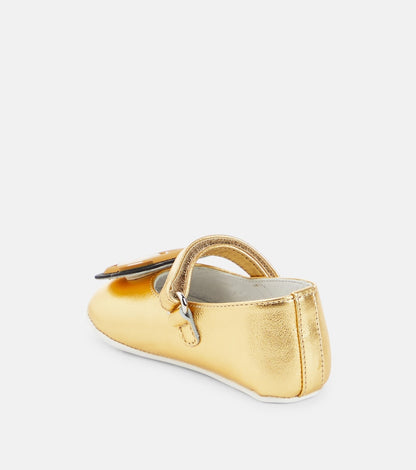 Baby metallic ballet flats