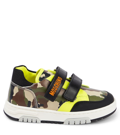 Camouflage leather sneakers