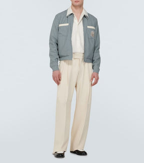 Reversible checked blouson