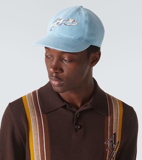 Baroque logo canvas baseball cap