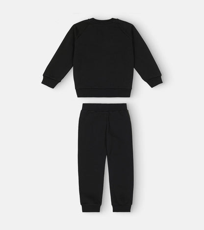 Cotton fleece sweatshirt and sweatpants set
