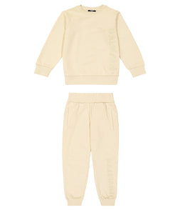 Cotton fleece sweatshirt and sweatpants set