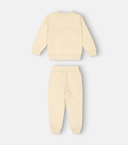Cotton fleece sweatshirt and sweatpants set