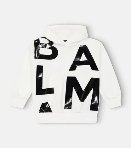Logo cotton jersey hoodie