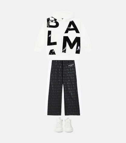 Logo cotton jersey hoodie