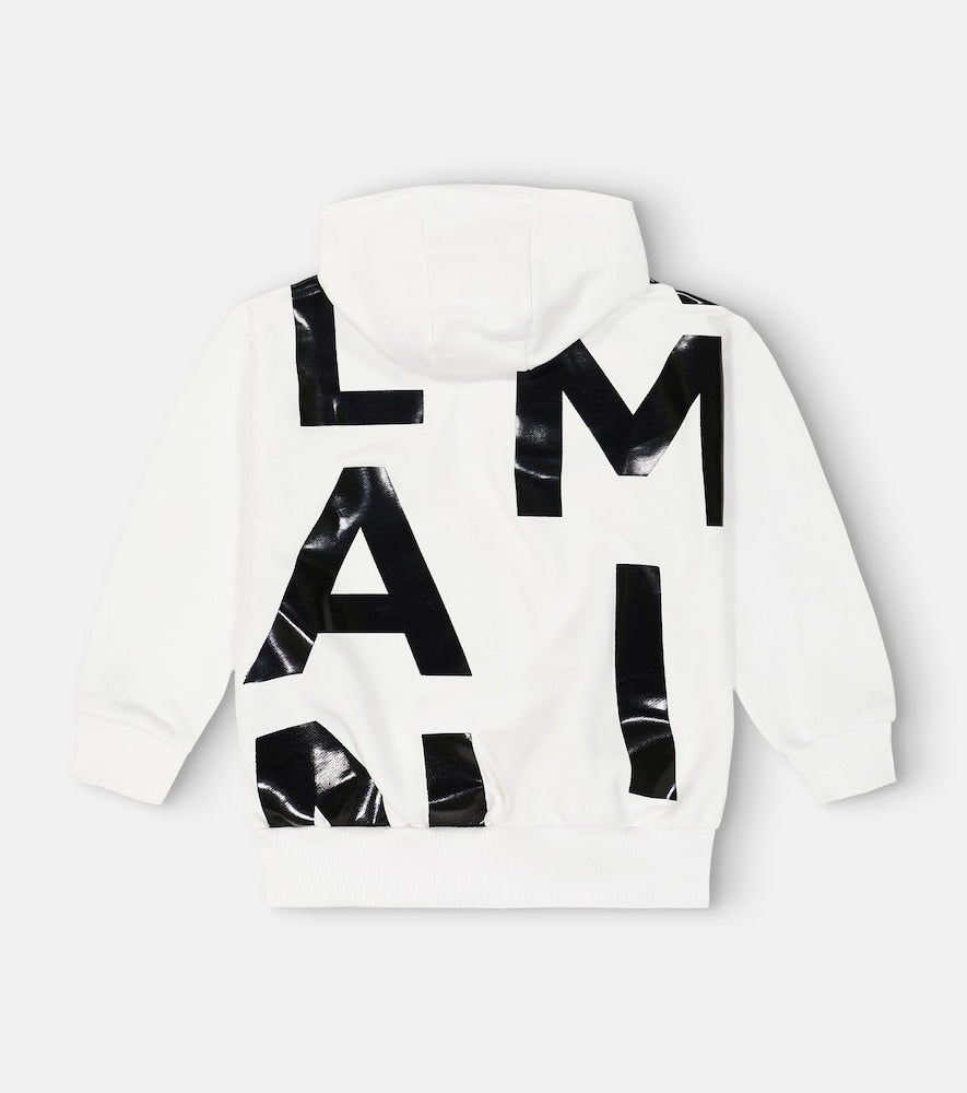 Logo cotton jersey hoodie